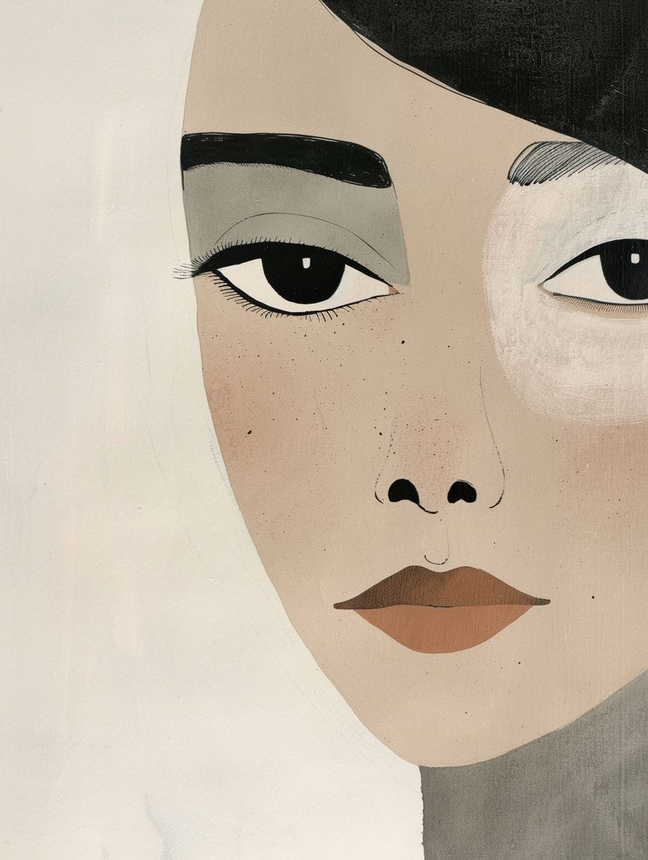 Minimalist Modernist Portrait Study