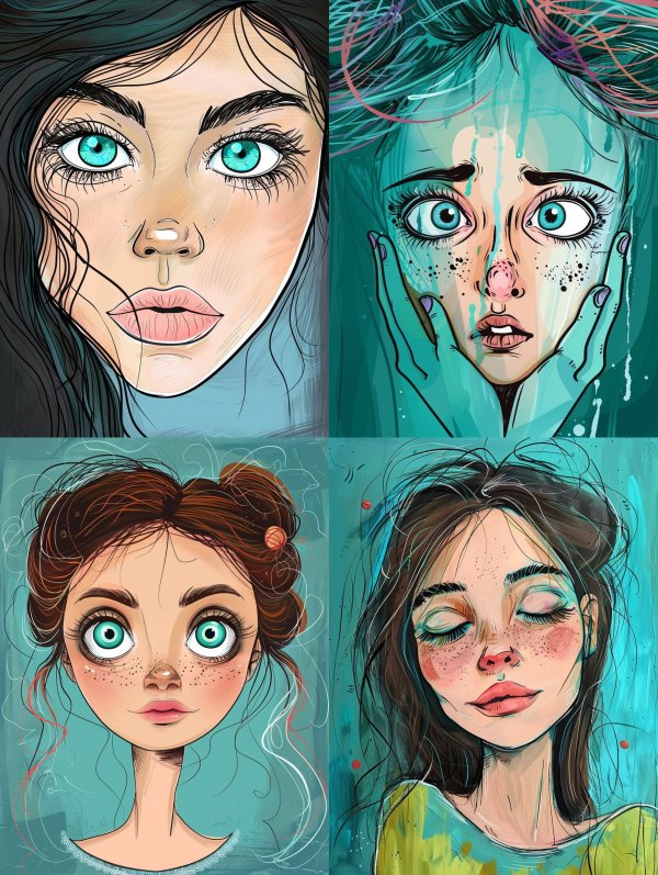 Ethereal Gaze Digital Illustration