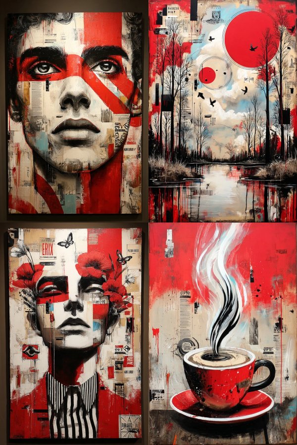 Crimson Collage Soul