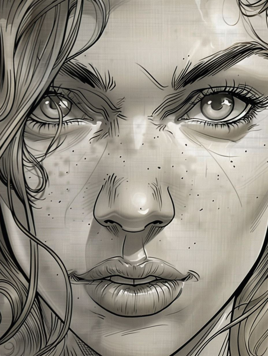 Ink Gaze Portrait