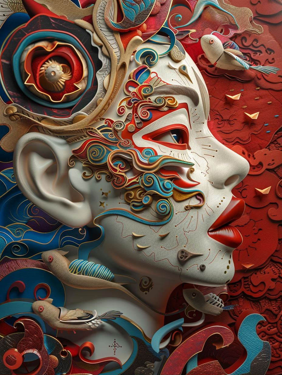 Ornate Surrealist Porcelain Dream