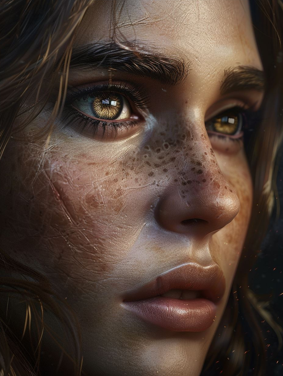 Ethereal Portrait of Ancient Grace