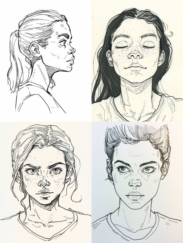 Ink Line Portrait