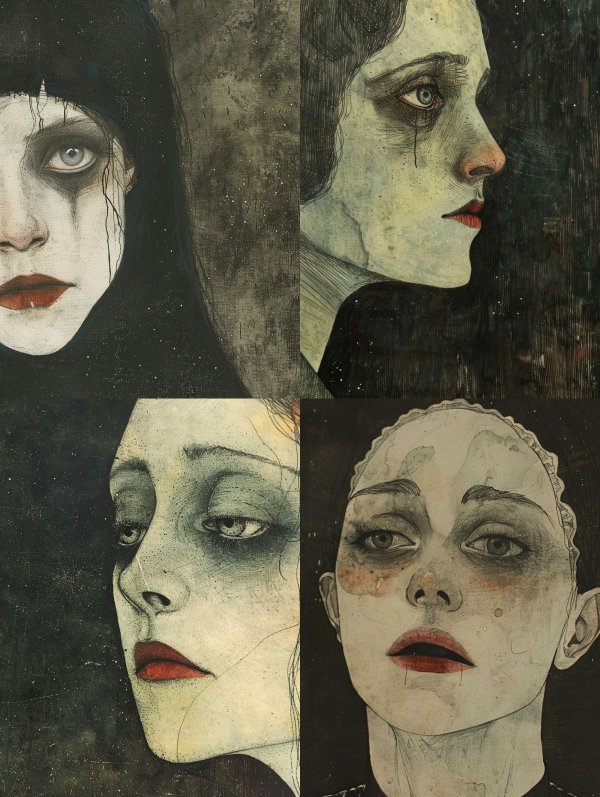 Melancholy Gothic Portrait Studies