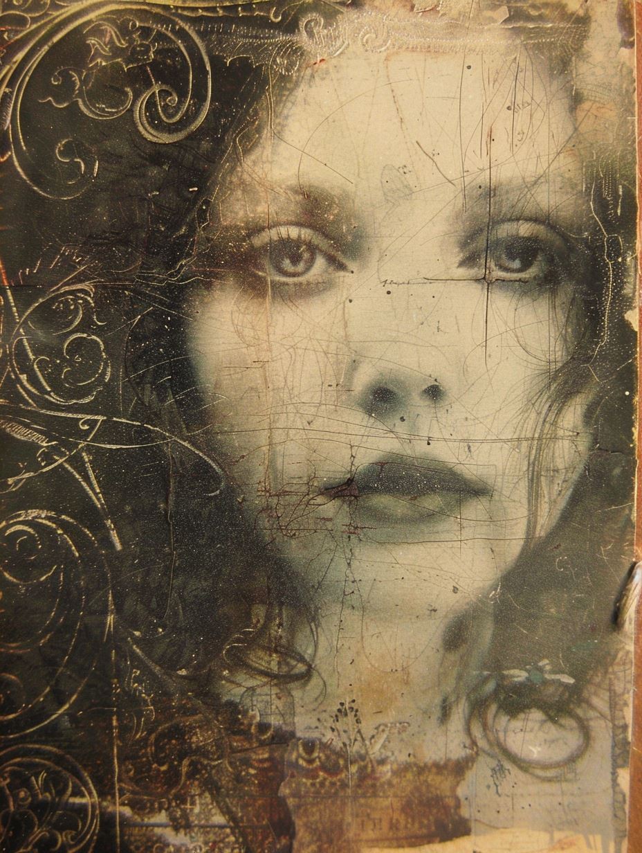 Vintage Distressed Ethereal Portrait - Image 4