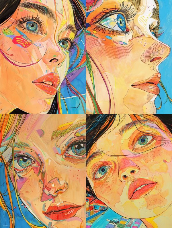 Neon Prism Portrait
