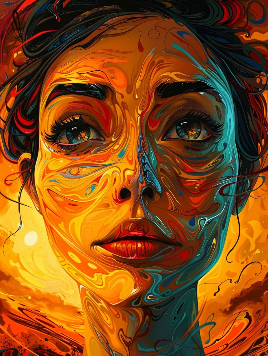 Vibrant Ethereal Portrait of Wonder