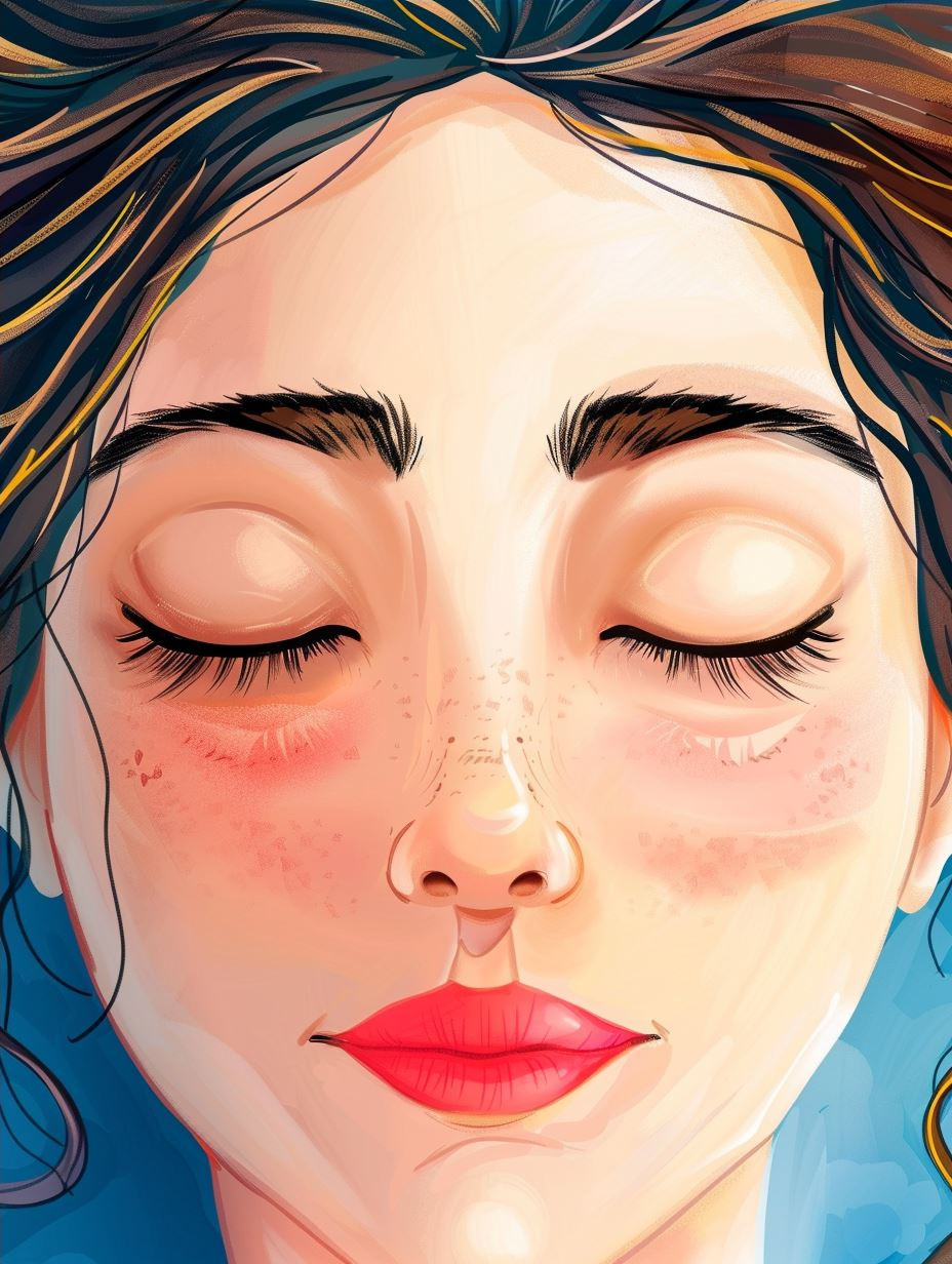 Ethereal Gaze Digital Portrait