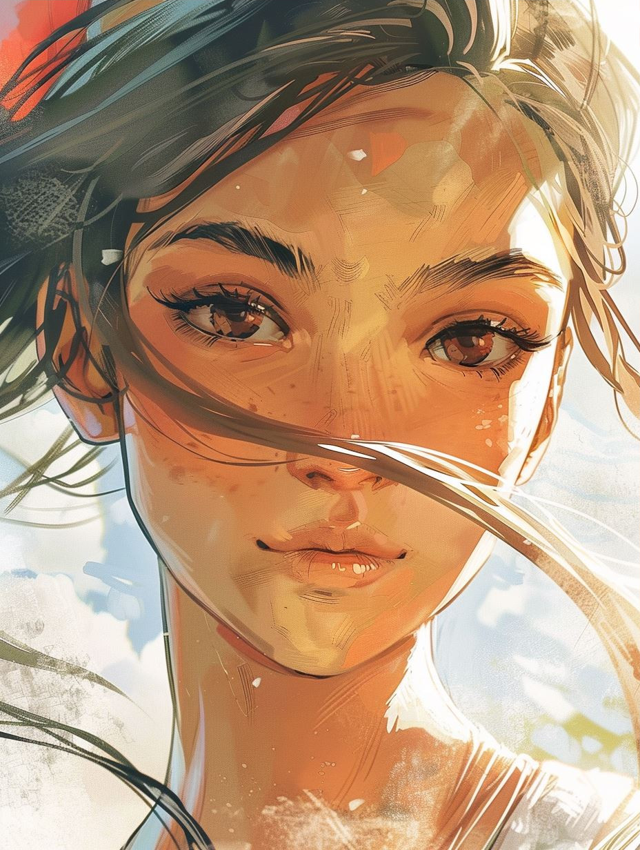 Ethereal Gaze in Soft Pastels