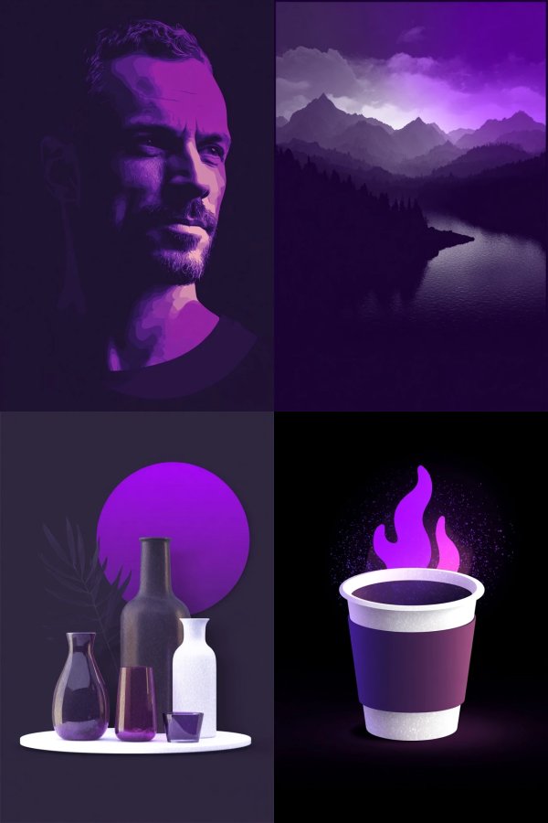 Neon Violet Shadows