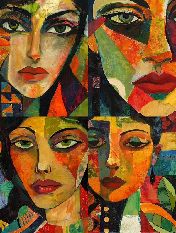Abstract Prism Portrait Study
