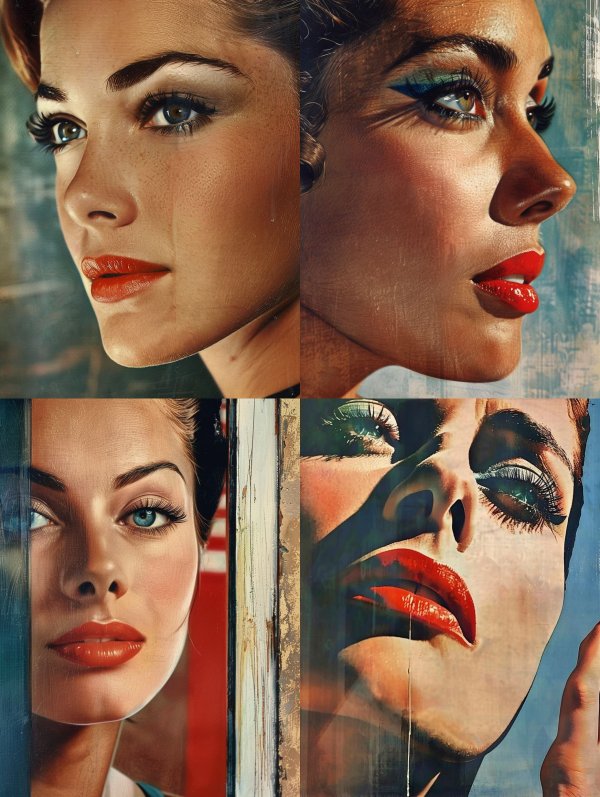 Vintage Glamour Collage Art