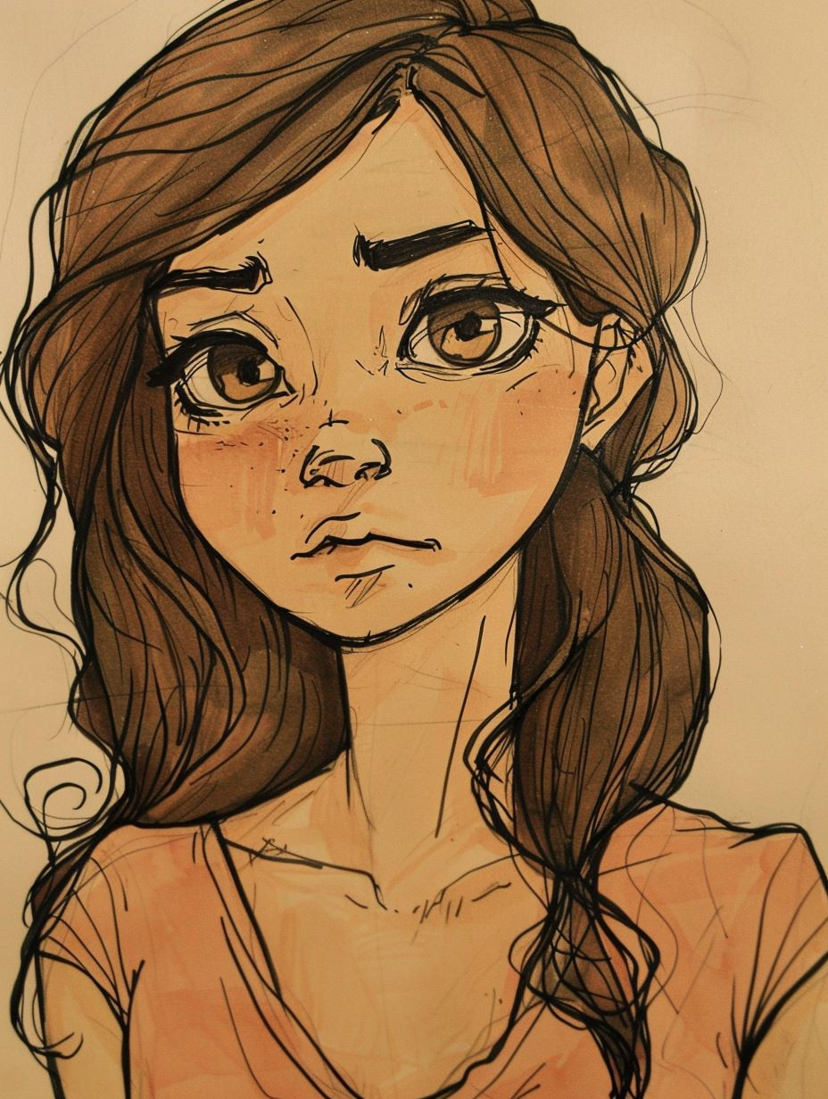 Rustic Ink Portrait