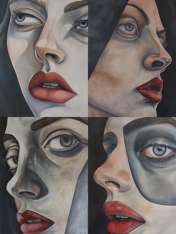 Ethereal Gaze in Muted Tones