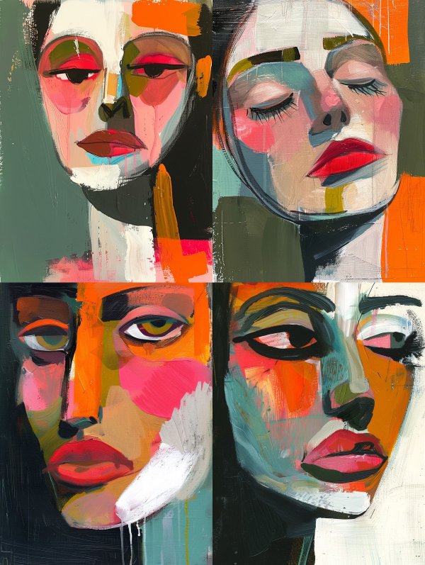 Abstract Expressionist Portrait Study
