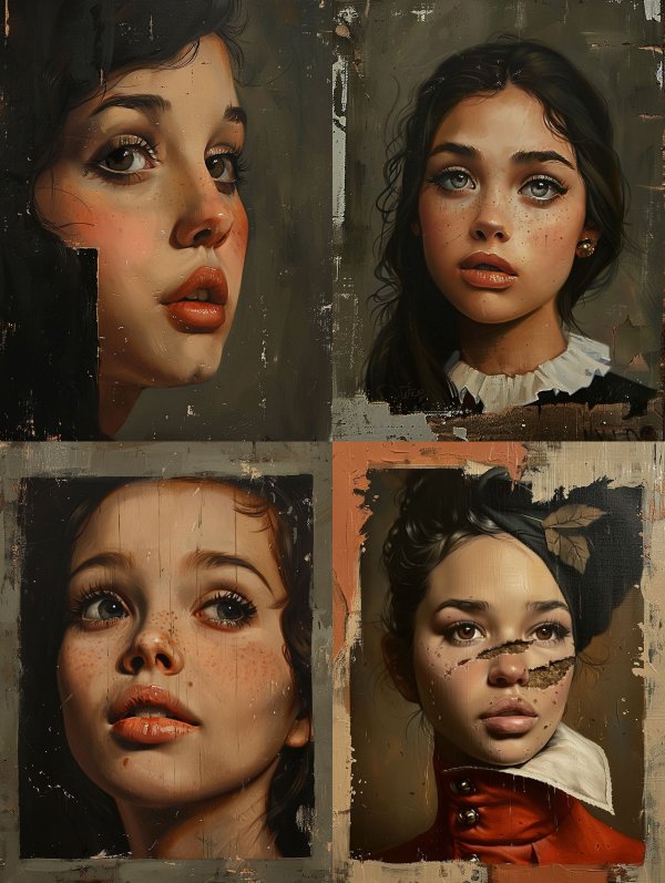 Vintage Oil Portrait