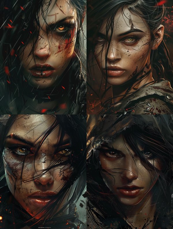 Battle Worn Cyberpunk Noir Portrait