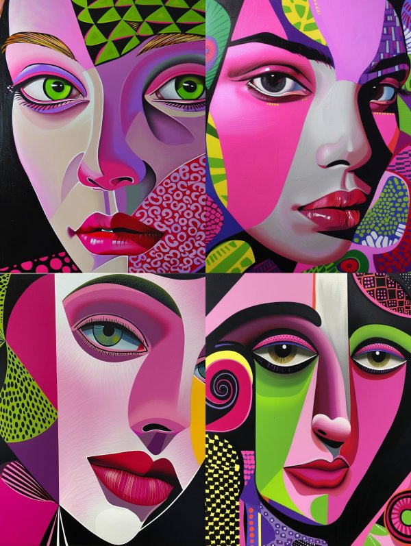 Neon Prism Portrait