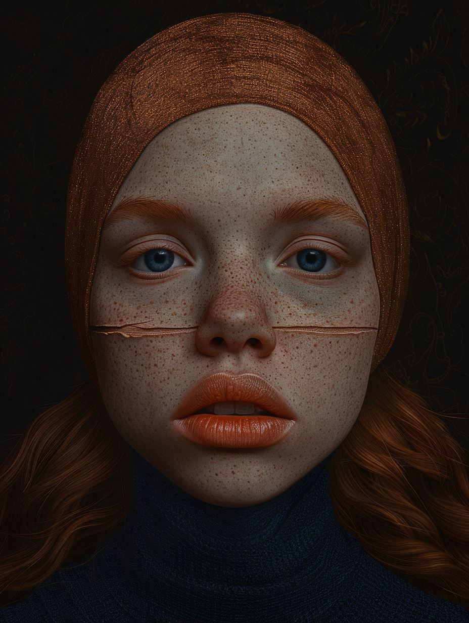 Surreal Fragmented Porcelain Beauty