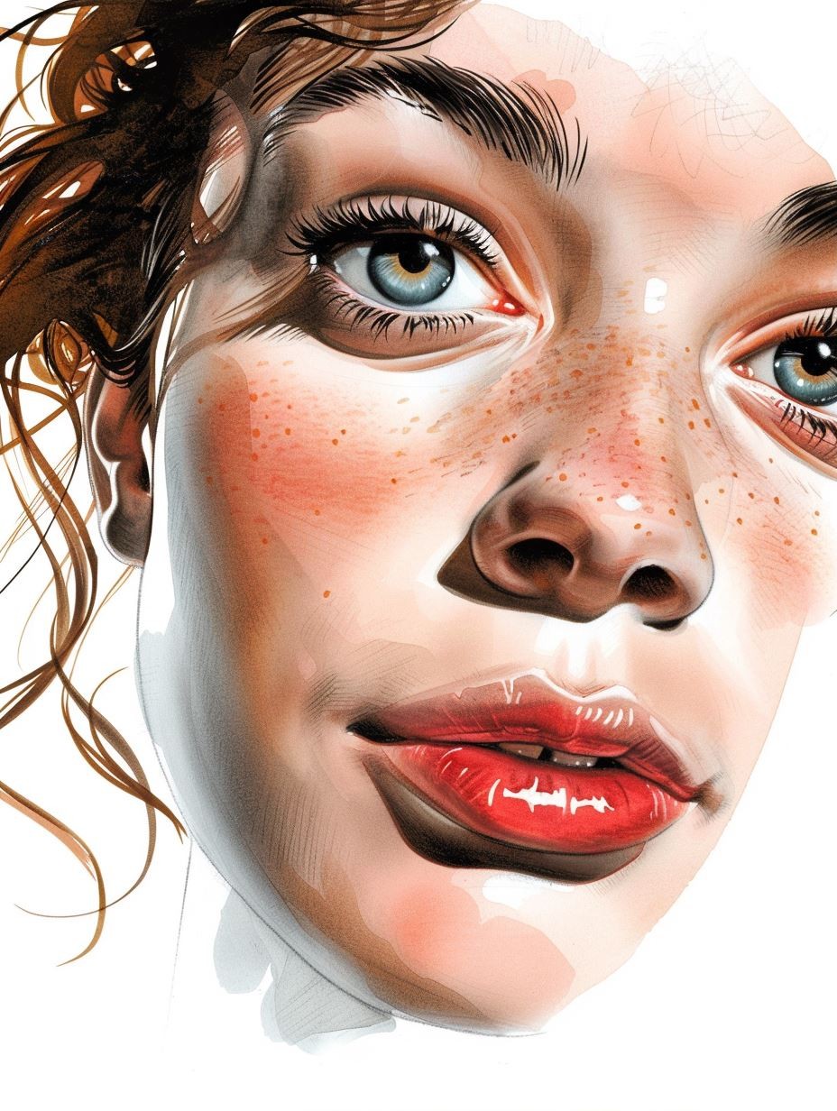 Luminous Freckled Gaze