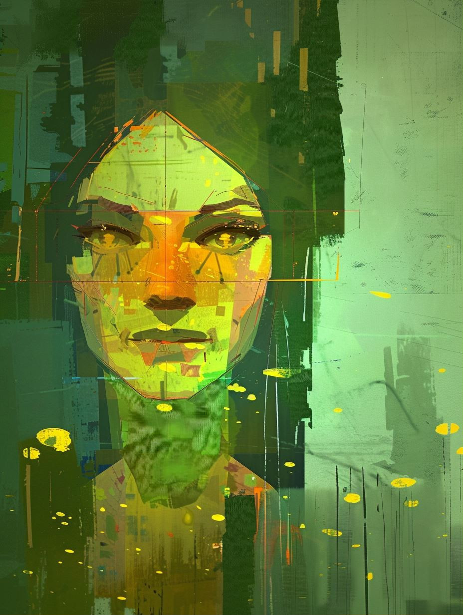 Neon Glitch Portrait