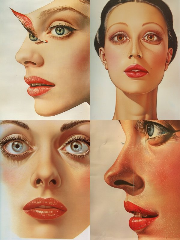 Vintage Mid-Century Beauty Illustration