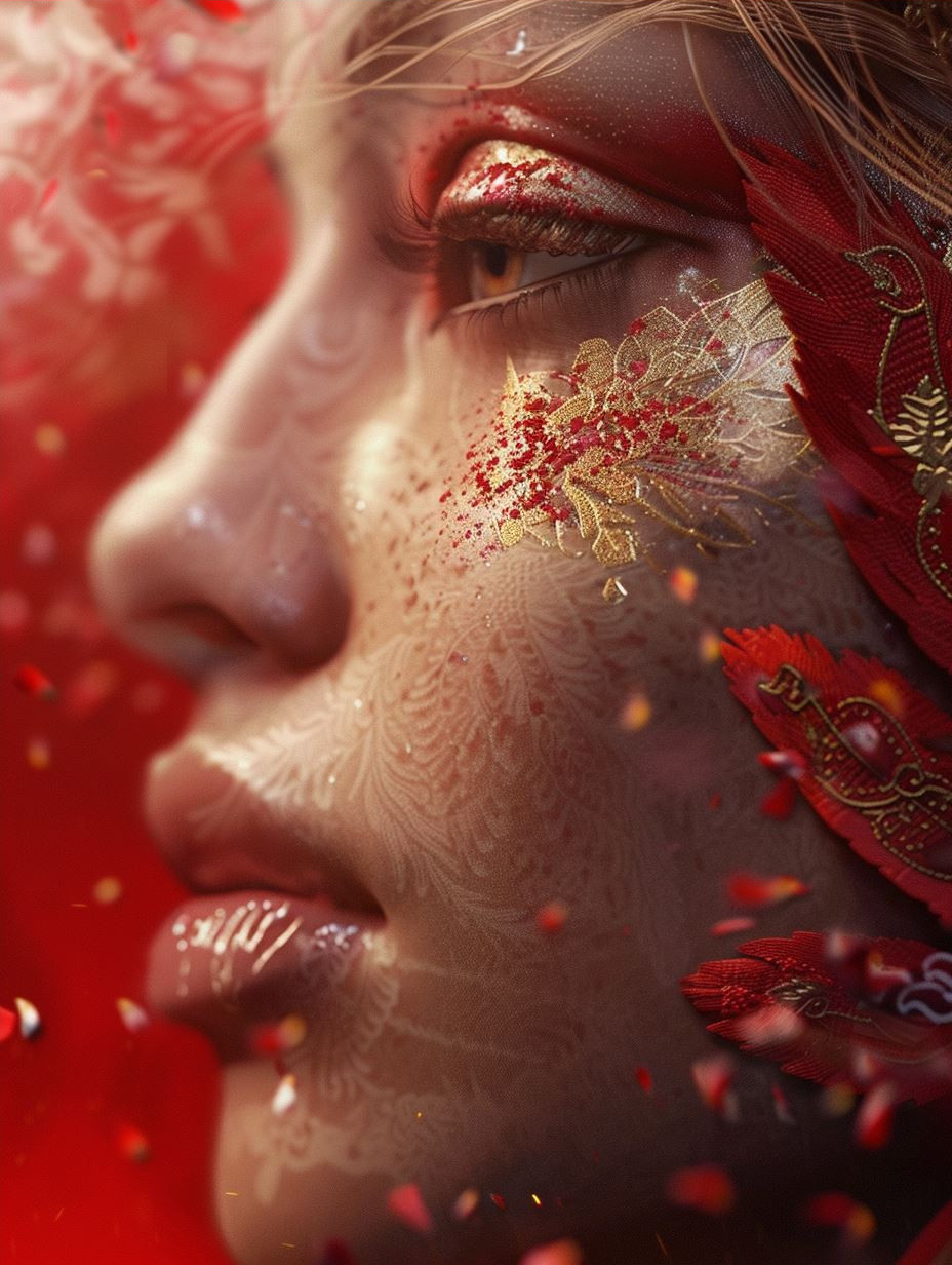 Gilded Ember Ethereal Portrait