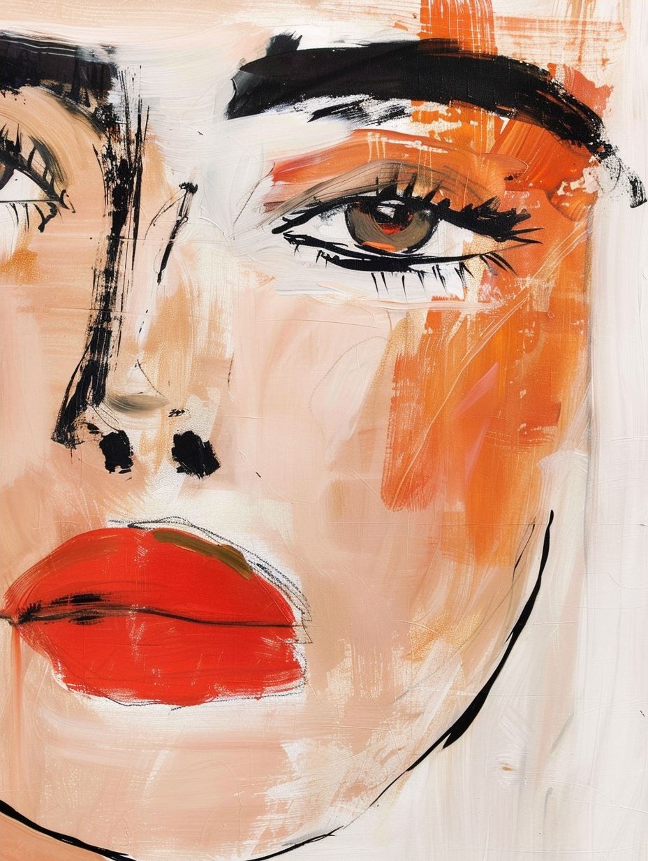 Ethereal Brushstroke Portrait