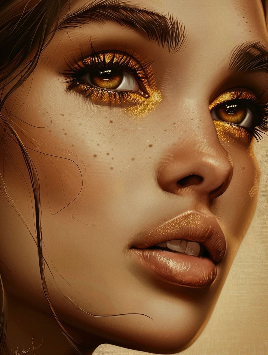 Golden Gaze Elegance