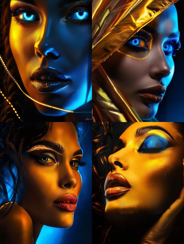 Neon Cybernetic Gaze