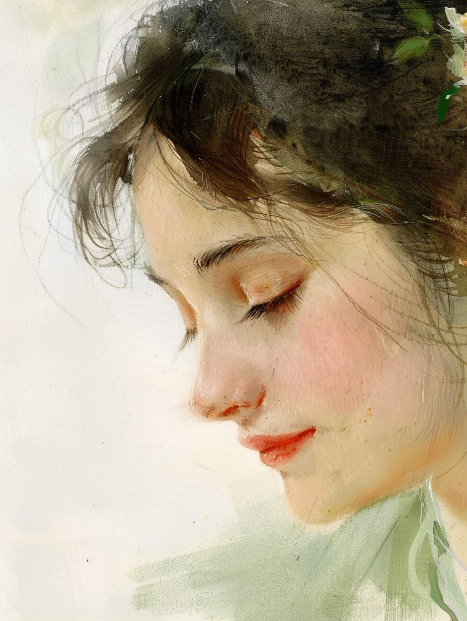 Ethereal Botanical Portrait Study