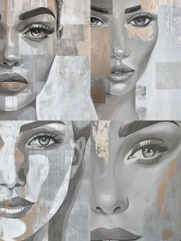 Fragmented Silver Gaze