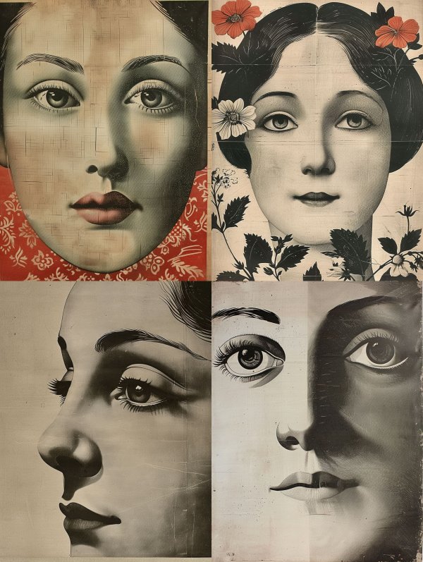 Vintage Halftone Pop Art Portrait