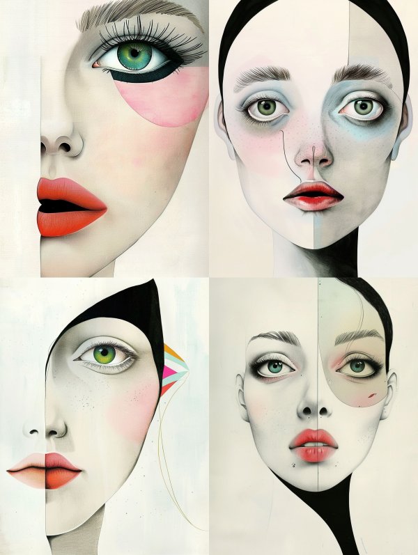 Avante Garde Pastel Portrait