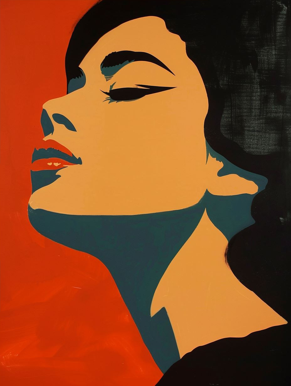 Bold Contrast Modernist Portrait