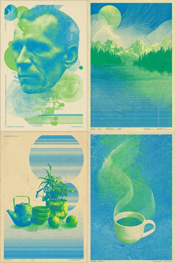 Cyan Neon Etching