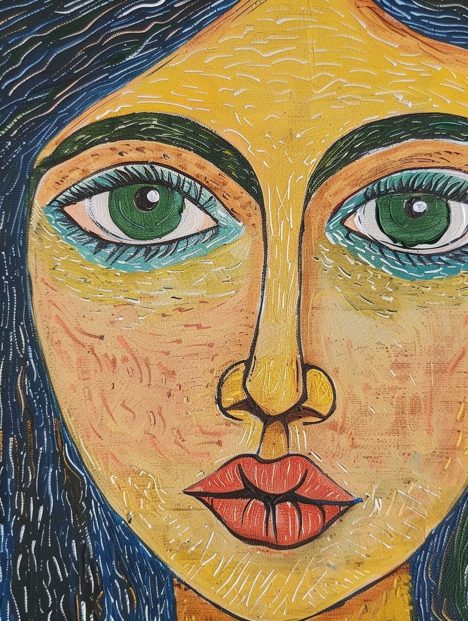 Vivid Folk Portrait - Image 3
