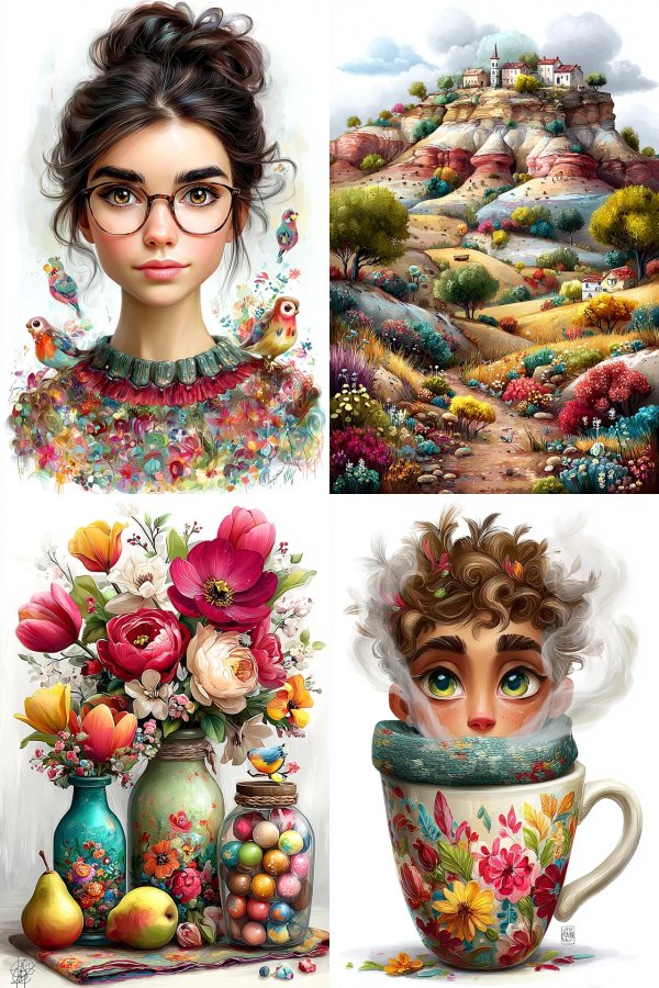 Floral Harmony Portrait