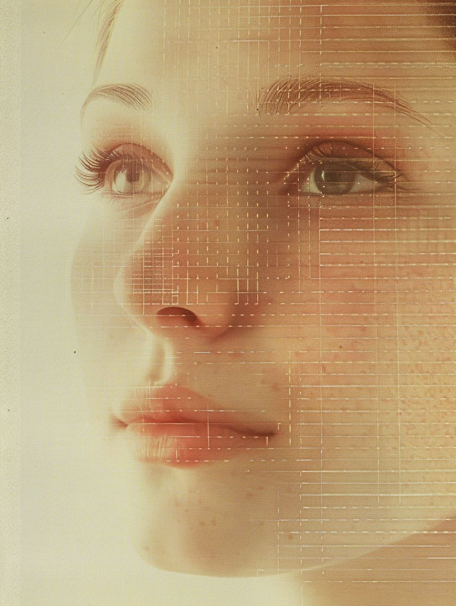 Celestial Gaze in Amber Light