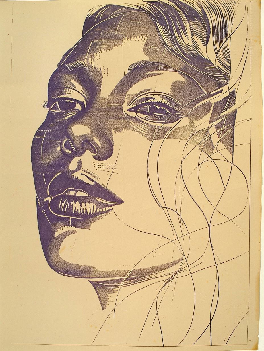 Indigo Ink Portrait Study