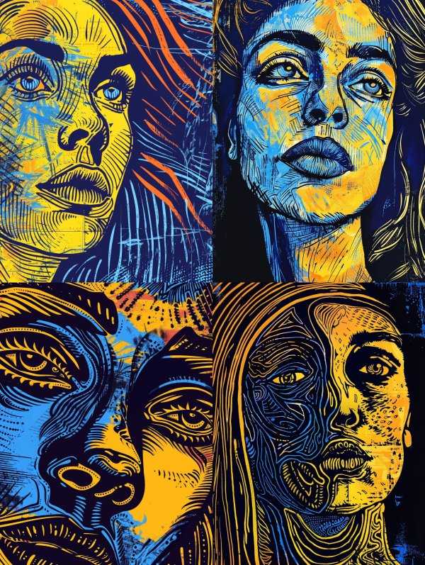 Electric Neon Pop Art Portrait