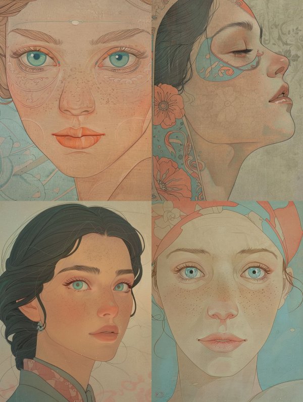 Ethereal Porcelain Gaze