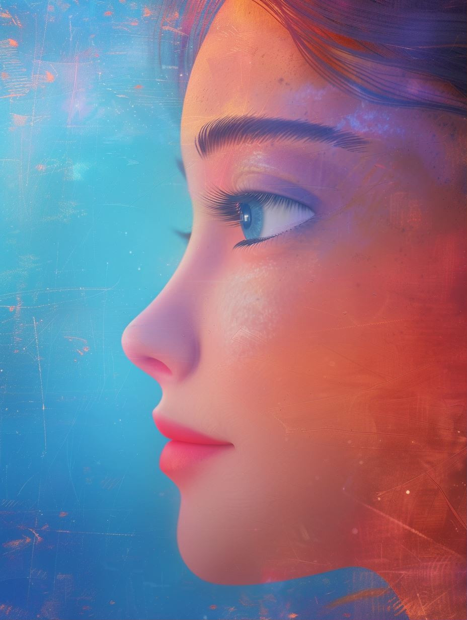 Ethereal Neon Dream Portrait
