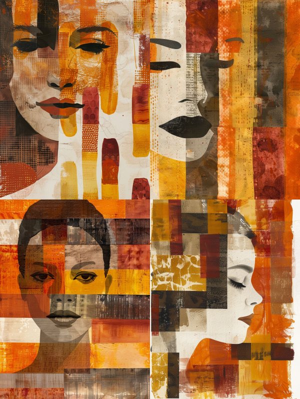 Fragmented Amber Portrait Study