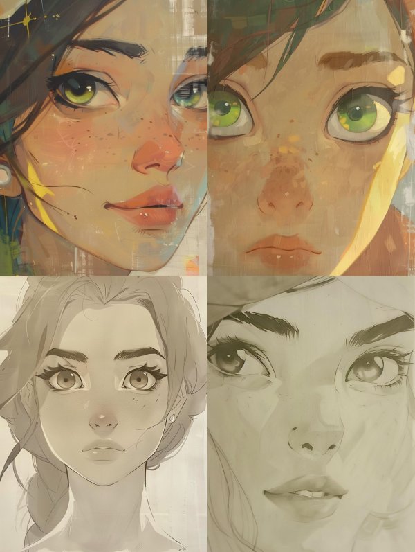 Ethereal Digital Painterly Portrait