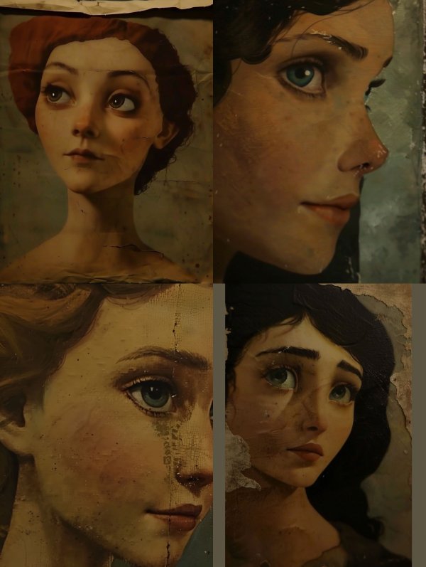 Weathered Renaissance Soul Portrait