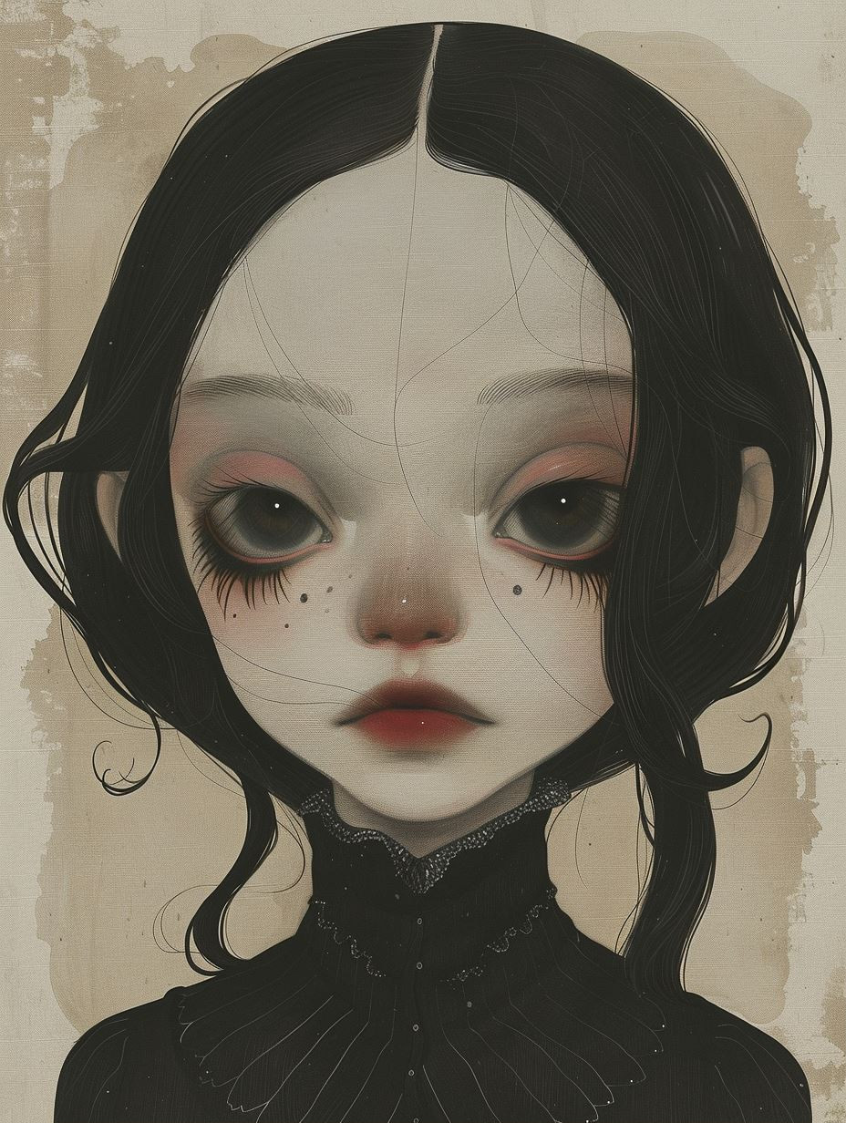 Melancholy Doll Portrait