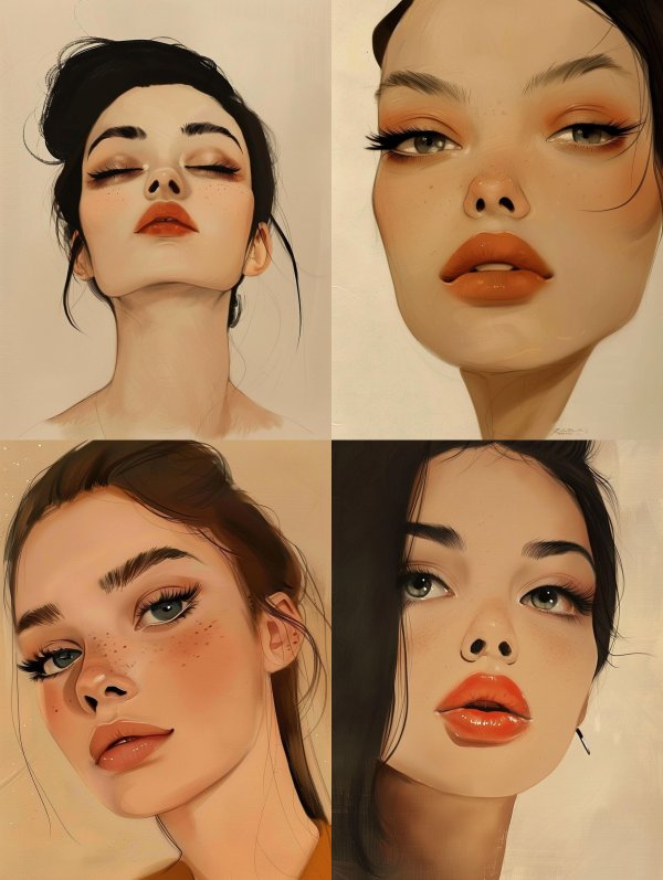 Serene Digital Portrait Study