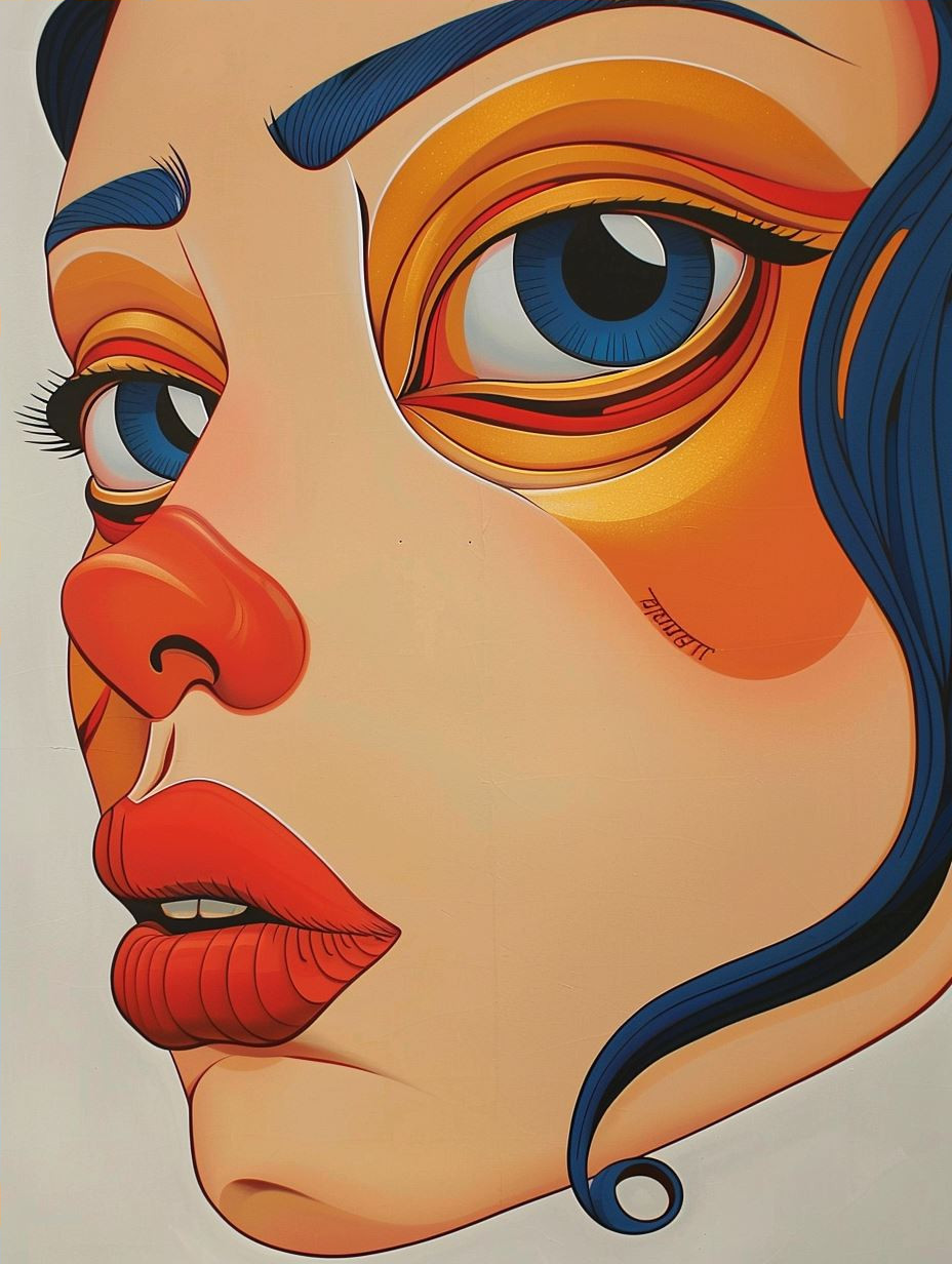 Surreal Neon Meltdown Portrait