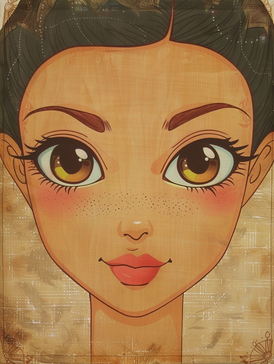 Vintage Parchment Anime Sketch